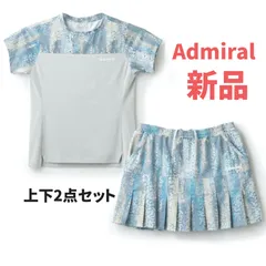 Admiral  アドミラル  テニス  ウェア  シャツ  スコート  上下セットアップ  МLサイズ  新品未使用  グレー青