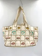ZARA ザラ ビーズ 刺繍 トート バッグ ナチュラル ■■レディース