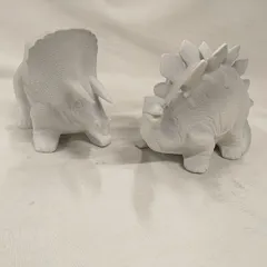 未使用 美品 恐竜 2体 トリケラトプス ステゴサウルス T963