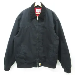 【三重本店】 中古 Carhartt WIP | カーハートダブリューアイピー OG SANTA FE JACKET オージーサンタフェジャケット カバーオール USED加工中綿ワークジャケット ダメージ加工 I036240 ブラック サイズ：L 【95】