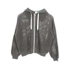 ブルネロクチネリ Brunello Cucinelli パーカー Dazzling Net cotton zip hoodie グレー コットン パーカー レディース 未使用のサムネイル