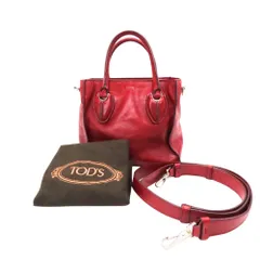 【中古】 TOD'S トッズ 2WAY ミニハンドバッグ ショルダー レザー ボルドー ワインレッド レディース メンズ ヴィンテージ 差し色 コンパクト A2601050 【無料ギフトラッピング承ります】