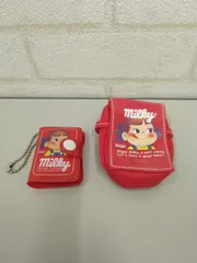 【ペコちゃん】ミニポーチ&ミニミニ手帳型キーホルダー