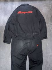 Snap-on Jumpsuit Coveralls 4L Black Mechanic Workwear Big Size Y2K スナップオン 4L つなぎ オーバーオール ブラック