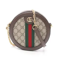 グッチ GUCCI ショルダーバッグ オフィディア ミニ GGスプリーム 55061896I3B8745 ベージュ/エボニー PVCコーティングキャンバス レザー オフディア GGミニラウンドショルダーバッグ