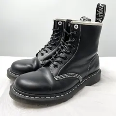 【中古】Dr.Martens 1460 8ホールブーツ サイズUK6（25cm程度） ブラック ホワイト ブーツ ドクターマーチン[17]