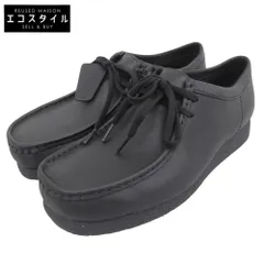 Clarks クラークス 美品 レザー WallabeeEVO WP ワラビー エヴォ ウォータープルーフ シューズ メンズ ブラック 9 26177832 25年 9(EU)