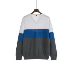 再入荷 ニットセーター Vネック セーター クルーネック 配色 おしゃれ メンズ トップス 長袖 長袖セーター カジュアル お兄系