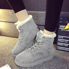 再入荷 靴 ムートンブーツ レディース シューズ くつ 編み上げ ショートブーツ 極暖 ボア ファー ムートン 歩きやすい もこもこ レースアップシューズ