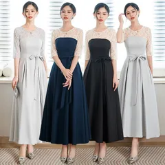 再入荷 お呼ばれ 結婚式 ワンピース マキシワンピ パーティー ドレス フォーマル 大きいサイズ デート ゆったり 女子会 食事会パーティードレス