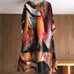 美品 PLEATS PLEASE バウンスプリーツ 総柄 ワンピース サイズ5 - メルカリ