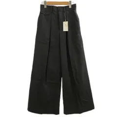 グリーンレーベルリラクシング ユナイテッドアローズ green label relaxing タグ付き チノ ワイド トラウザー タック パンツ スラックス センタープレス 灰色 ダークグレー 36