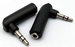 ステレオミニプラグL型 3.5mm オーディオ変換アダプタ 2個 221K510