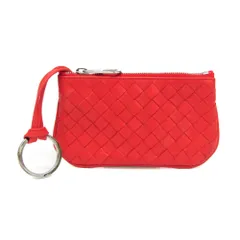 ボッテガ・ヴェネタ(Bottega Veneta) イントレチャート レディース レザー 小銭入れ・コインケース レッドオレンジ