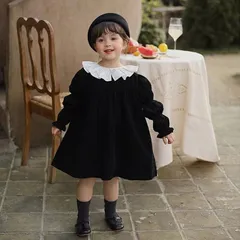 再入荷 子供 ワンピース 春秋 冬 黒 ワンピース キッズ フォーマル 女の子 裏起毛なし 裏起毛あり 子供服 入園式 結婚式 入学式 卒業式 発表会 卒園式 通学 七五三 冠婚葬祭 お出かけ 小学校 幼稚園 喪服 法事