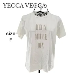 【新品・未使用・訳あり】YECCA VECCA イェッカヴェッカ ロゴTee Tシャツ 半袖 F フリーサイズ ホワイト レディースのサムネイル