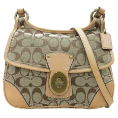 【本物保証】 コーチ COACH シグネチャー ショルダーバッグ F10567 キャンバス ベージュ 斜め掛け