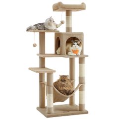 FEANDREA キャットタワー スリム 猫タワー ハンモック 耐荷重