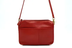 オールド コーチ ヴィンテージ ショルダーバッグ 064-3637 コンパニオン NYC製 希少 ゴールド金具 レザー 赤 レッド COACH 5445h