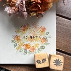 スタンプ　No. 9671花と葉っぱセット