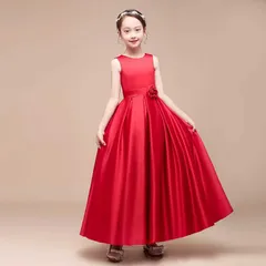 再入荷 ドレス 発表会 子供 ピアノ発表会 子どもドレス ロングドレス 演奏会 コンクール シンプル フォーマル ジュニア キッズ こども 中学生 高校生 ドレス 結婚式 誕生日 フラワーガール 撮影 子供服 七五三 タフタ素材 リボン 高級 豪華