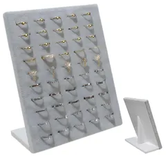 SakuraLovely8 指輪スタンド 50個収納 アクセサリースタンド ピアス ディスプレイ (ブラック) [ブラック]