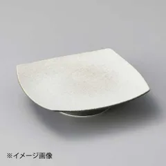 【新品】白吹グレー四角高台皿