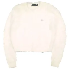 FRED PERRY x Ray BEAMS フレッドペリー レイビームス 別注 シャギーカーディガン FZ7231 ONE SIZE ECRU ニット トップス g25400