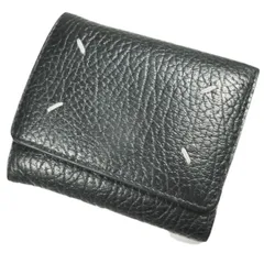 Maison Margiela 11 メゾンマルジェラ イタリア製 ZIP COMPACT TRI FOLD WALLET 3つ折り財布 小銭入れ付き SA3UI0010 Black マルタン レザーウォレット g25715