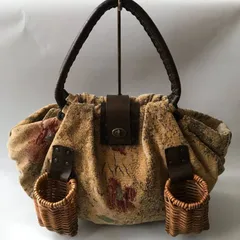エバゴス シェニール織り カゴバック ebagos エバゴスラウンドバスケット シェニール・ポーチカバー CHOCO
