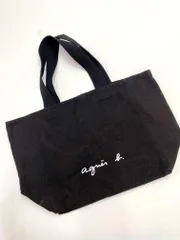 agnes b. アニエスベー G003-01 ロゴ トート バッグ size2/黒 ■■レディース