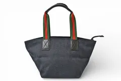 グッチ ハンドバッグ GUCCI バッグ GGブラック シェリーライン 131228【中古】