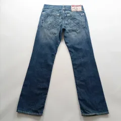 トゥルーレリジョン デニム ズボン サイズ33 ブーツカット ウォッシュ ヴィンテージ メンズ デニム A9538