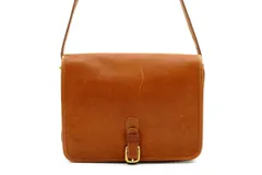 オールド コーチ ヴィンテージ ショルダーバッグ メッセンジャー 1226 希少 NYC製 70年代 グラブタンレザー 茶 ブラウン COACH 5496h