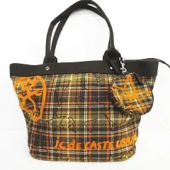 CASTELBAJAC カステルパジャック トートバッグ ポーチ付き ブラウン系 チェック柄 LF005-0309-52