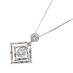 ジュエリー JEWELRY ネックレス ダイヤモンド ネックレス ﾀﾞｲﾔ 5.3g 首回45㎝ K18WG（ホワイトゴールド） ダイヤモンド ネックレス レディース Used Aのサムネイル