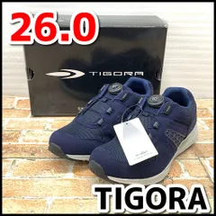 未使用品/タグ付き　TIGORA ティゴラ　TRWメッシュTGF　ネイビー　26㎝　スニーカー　箱付　YMT3-051-08-80のサムネイル