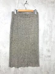 UNITED ARROWS ユナイテッドアローズ 1524-299-4277 定価15400円 ネップ リブ ニット タイト スカート ベージュ ■■レディース