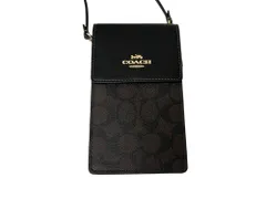 COACH (コーチ) フォーン クロスボディ シグネチャー キャンバス CY753 ブラック ブランド/025