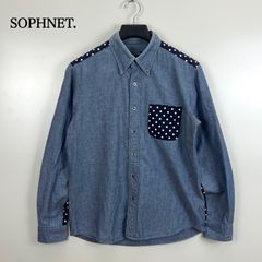 SOPHNET. ソフネット スター柄 チェックシャツ ネルシャツ 日本製 M
