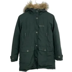 mont-bell(モンベル) ダウンコート サイズM レディース美品  - ダークグリーン×ベージュ 長袖/フェイクレザー/冬