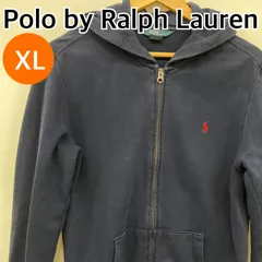 Polo by Ralph Lauren ポロバイラルフローレン トップス 長袖 ジップアップパーカー ネイビー メンズ レディース XLサイズ 【CT2653】