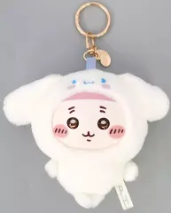 【中古】ぬいぐるみマスコット・ぬいぐるみバッジ 古本屋×シナモロール Kiramekko 「ちいかわ なんか小さくてかわいいやつ×サンリオキャラクターズ」