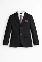 ⭐️mineka 男の子 フォーマルスーツ 5点セット 140～170cm 無地　ブラック　卒業式 入学式 発表会　XF.010423