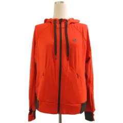 アディダス adidas パーカー ジャケット ランニングウェア ジップアップ オレンジ L