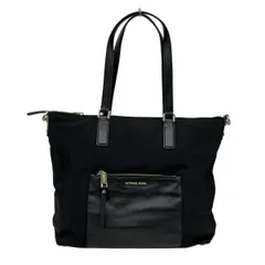 MICHAEL KORS(マイケルコース) トートバッグ美品  アリアナ ラージナイロントートバッグ 30S6GA3T3C 黒 レザー