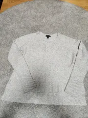 J Crew Vネック グレー色 ニット-M