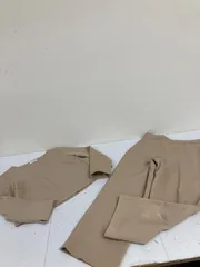 送料無料★PLST★パンツセットアップ　長袖シャツ　ワイドパンツ　上下セット★Lサイズ　#80309sj166