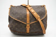 ★3日以内返品可★  LOUIS VUITTON ルイ・ヴィトン モノグラム ソミュール35 M42254 ショルダーバッグ ブラウン コーティングキャンバス レディース