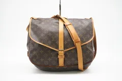 ★3日以内返品可★  LOUIS VUITTON ルイ・ヴィトン モノグラム ソミュール35 M42254 ショルダーバッグ ブラウン コーティングキャンバス レディース
